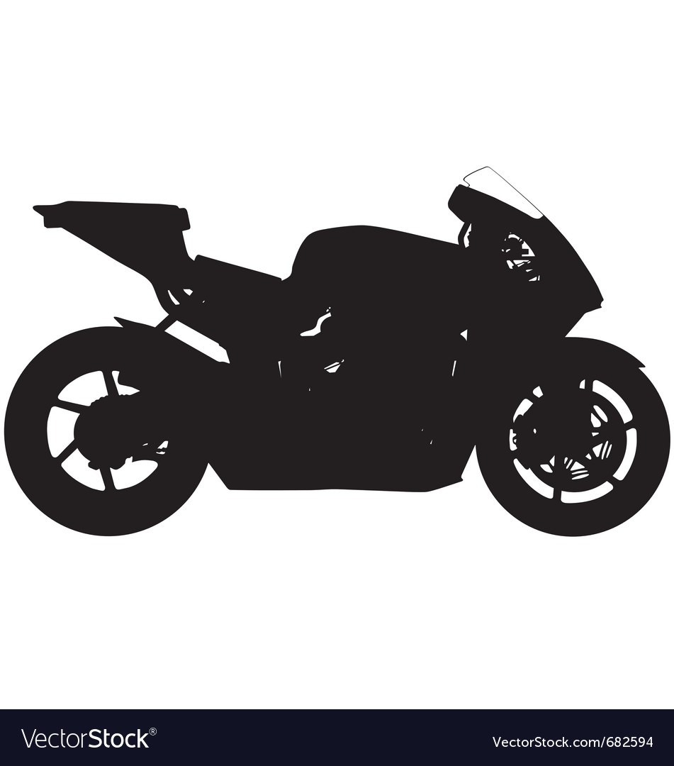 Download Sports motorbike silhouette Royalty Free Vector Image