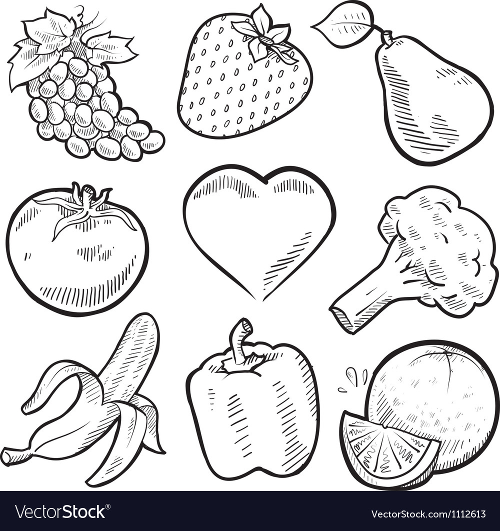 doodle-healthy-food-royalty-free-vector-image-vectorstock