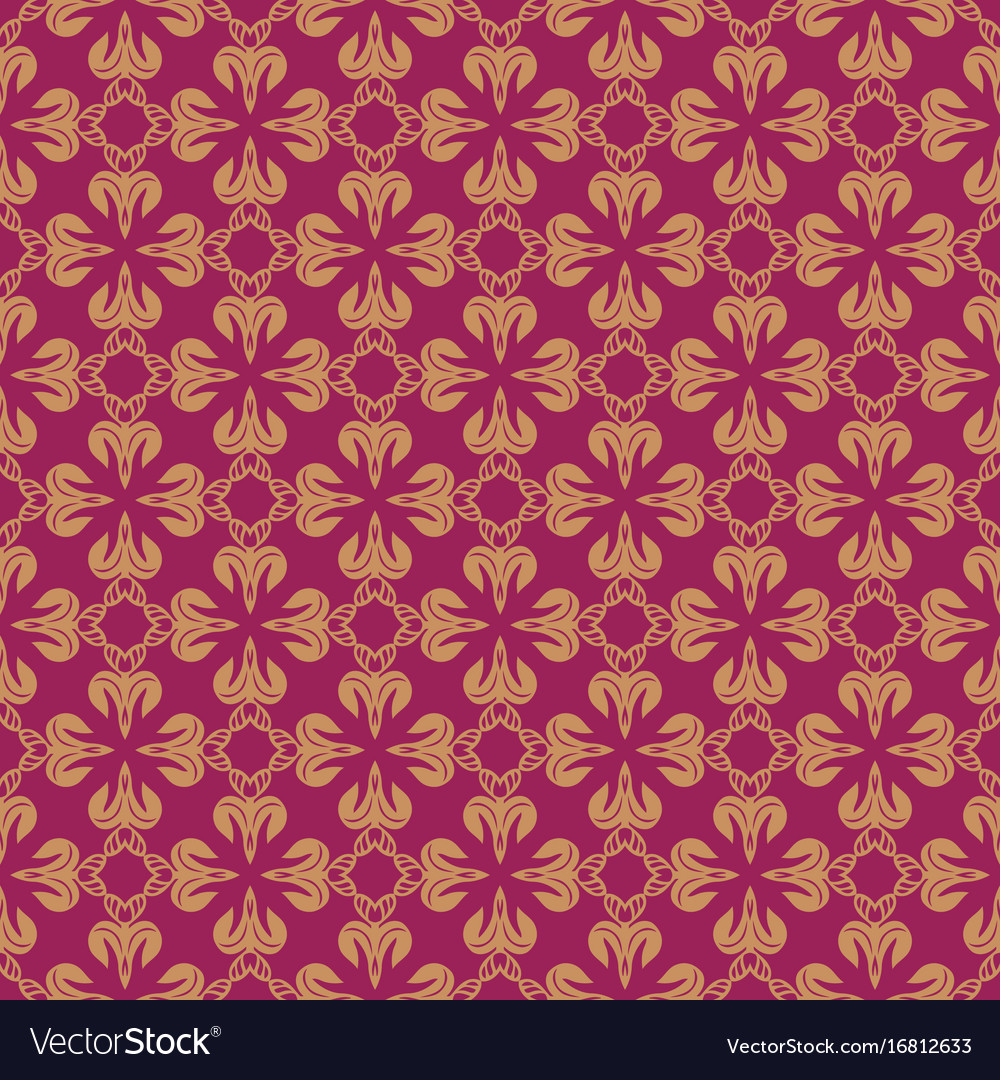 Korean traditional red flower pattern background Vector Image