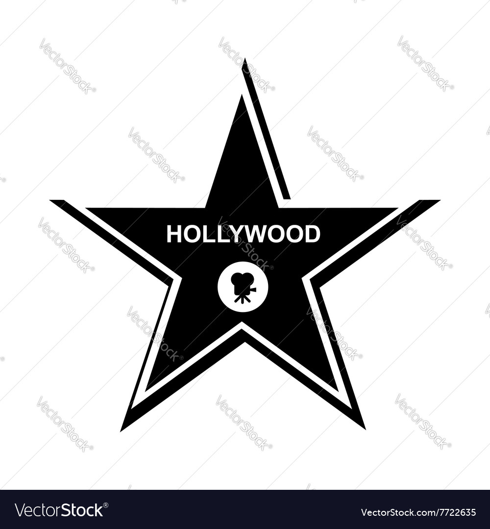 Hollywood star icon simple style Royalty Free Vector Image