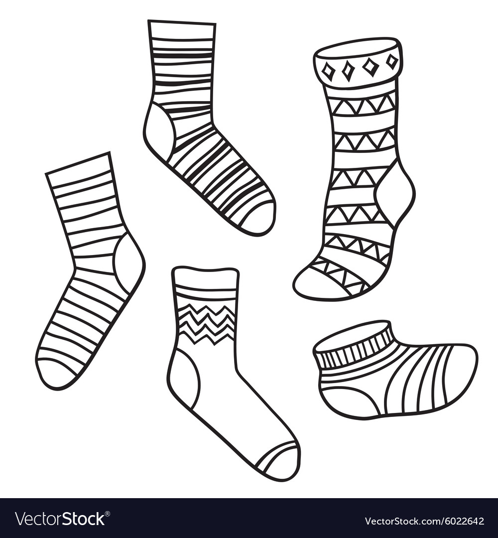 Socks Royalty Free Vector Image - VectorStock