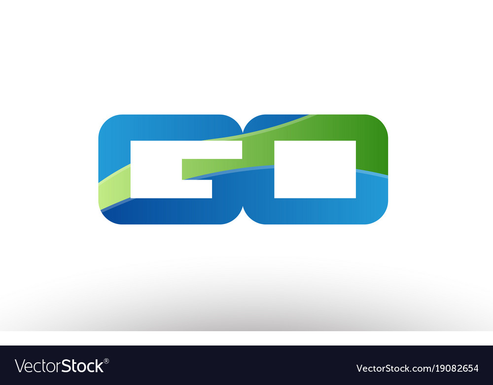 Blue green go g o alphabet letter logo Royalty Free Vector Blue green go g o alphabet letter logo Royalty Free Vector