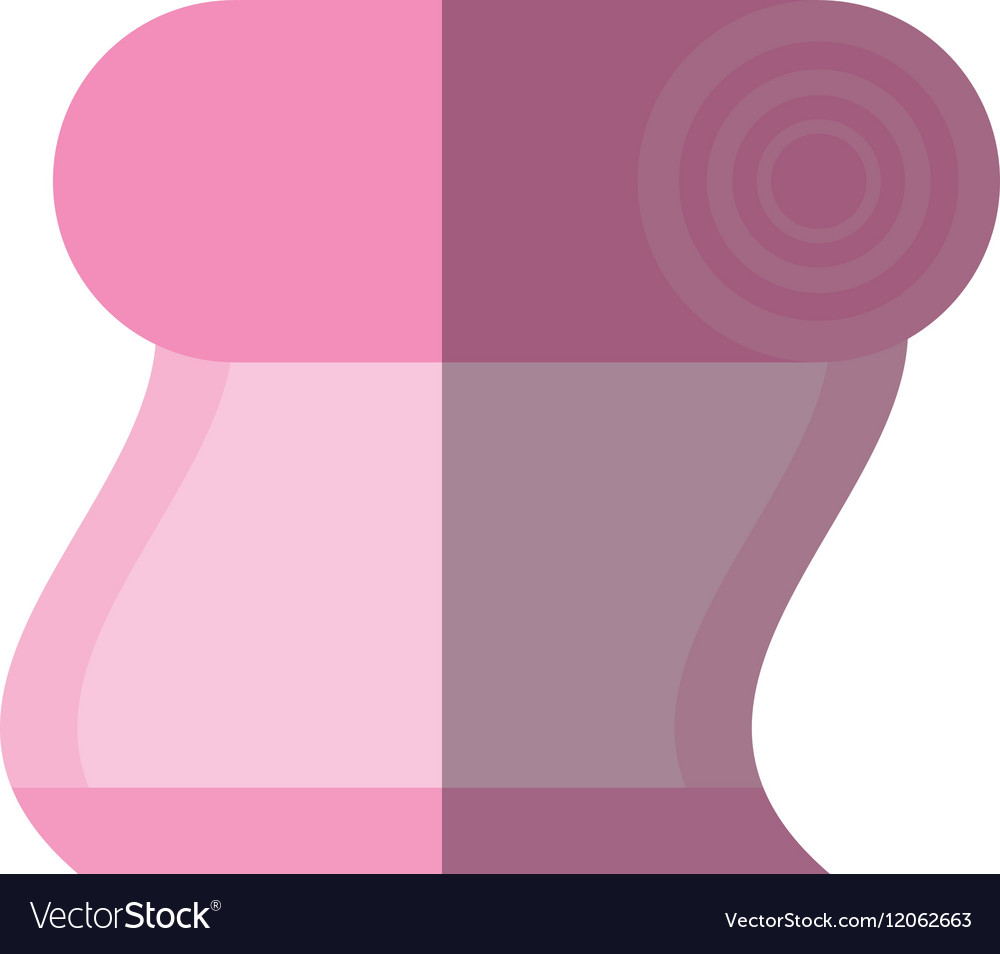 Pink Yoga Mat Fitness Gym Shadow Vector Image Pink Yoga Mat Fitness Gym Shadow Vector Image