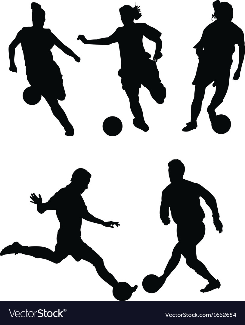 Soccer players Royalty Free Vector Image - VectorStock