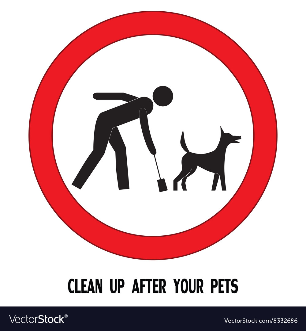 clean-up-after-your-pet-dog-sign-royalty-free-vector-image