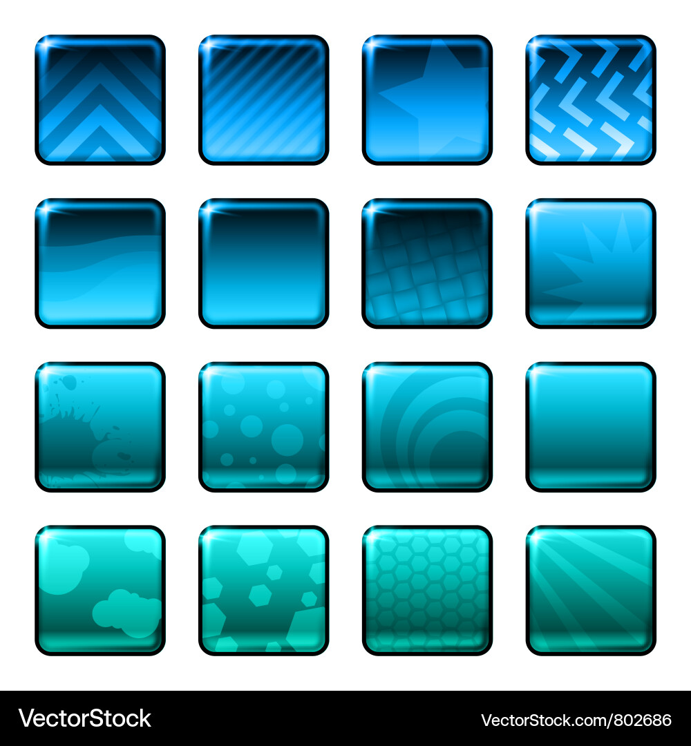 Glossy icons Royalty Free Vector Image - VectorStock