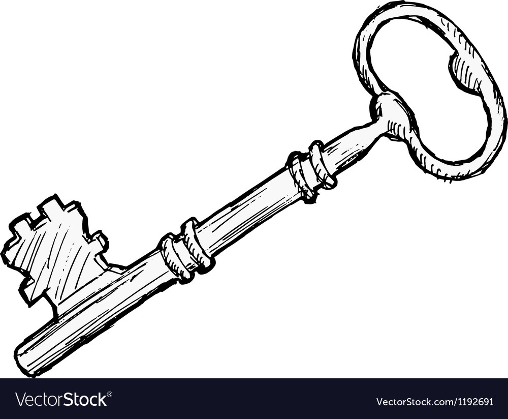 Download Vintage key Royalty Free Vector Image - VectorStock