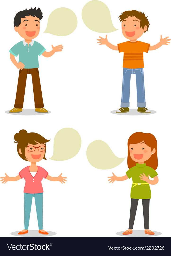 People talking Royalty Free Vector Image - VectorStock