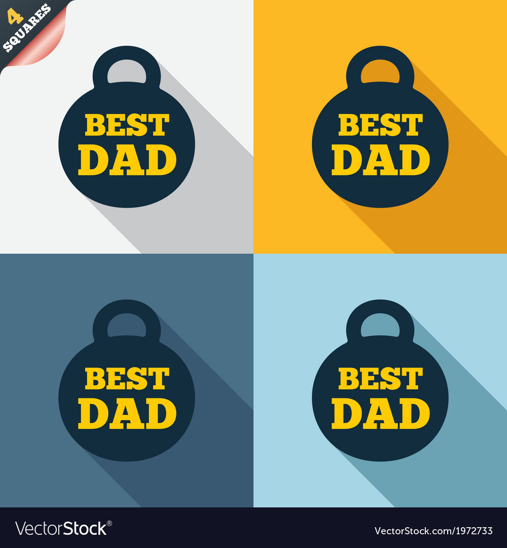 Best Dad Sign Icon Award Weight Symbol Royalty Free Vector - 1000x1080 - jpeg Dad Sign