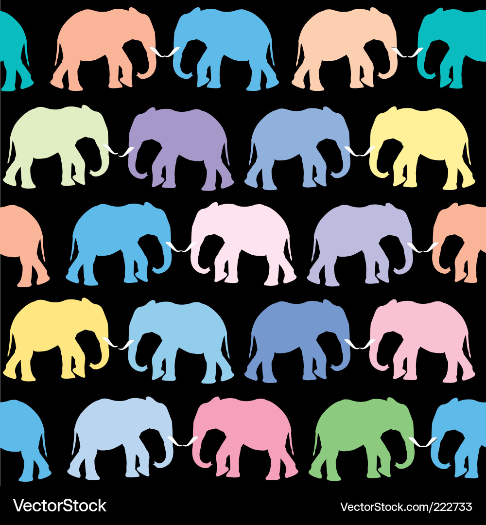 Elephants pattern Royalty Free Vector Image - VectorStock