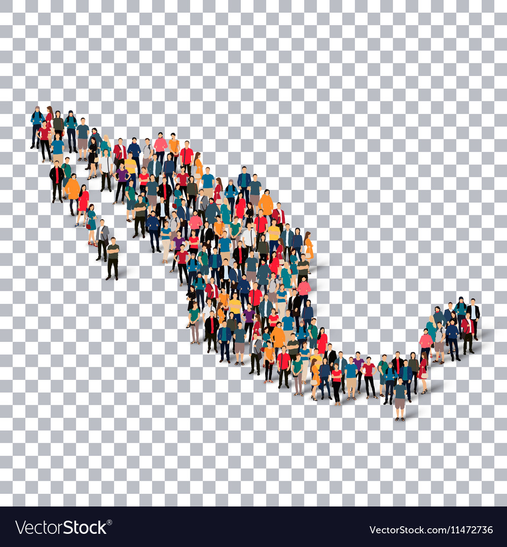 people map country mexico vector image
