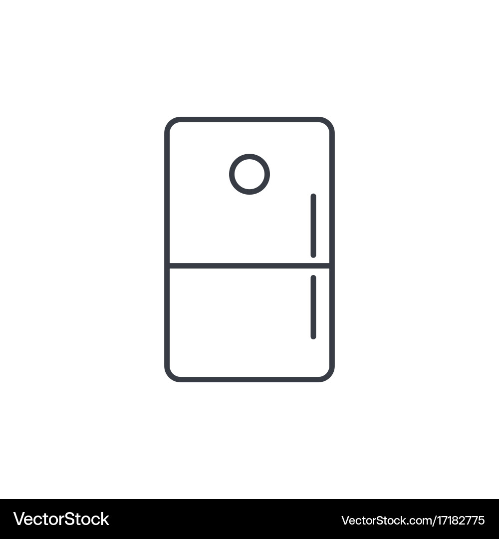 Refrigerator thin line icon linear symbol Vector Image