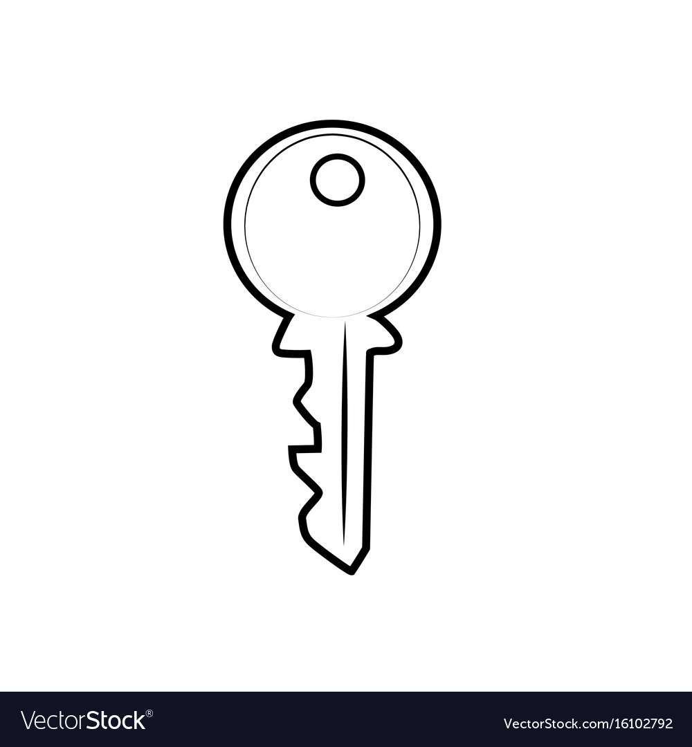 Line Drawing Key : Key for house sketch icon royalty free vector image