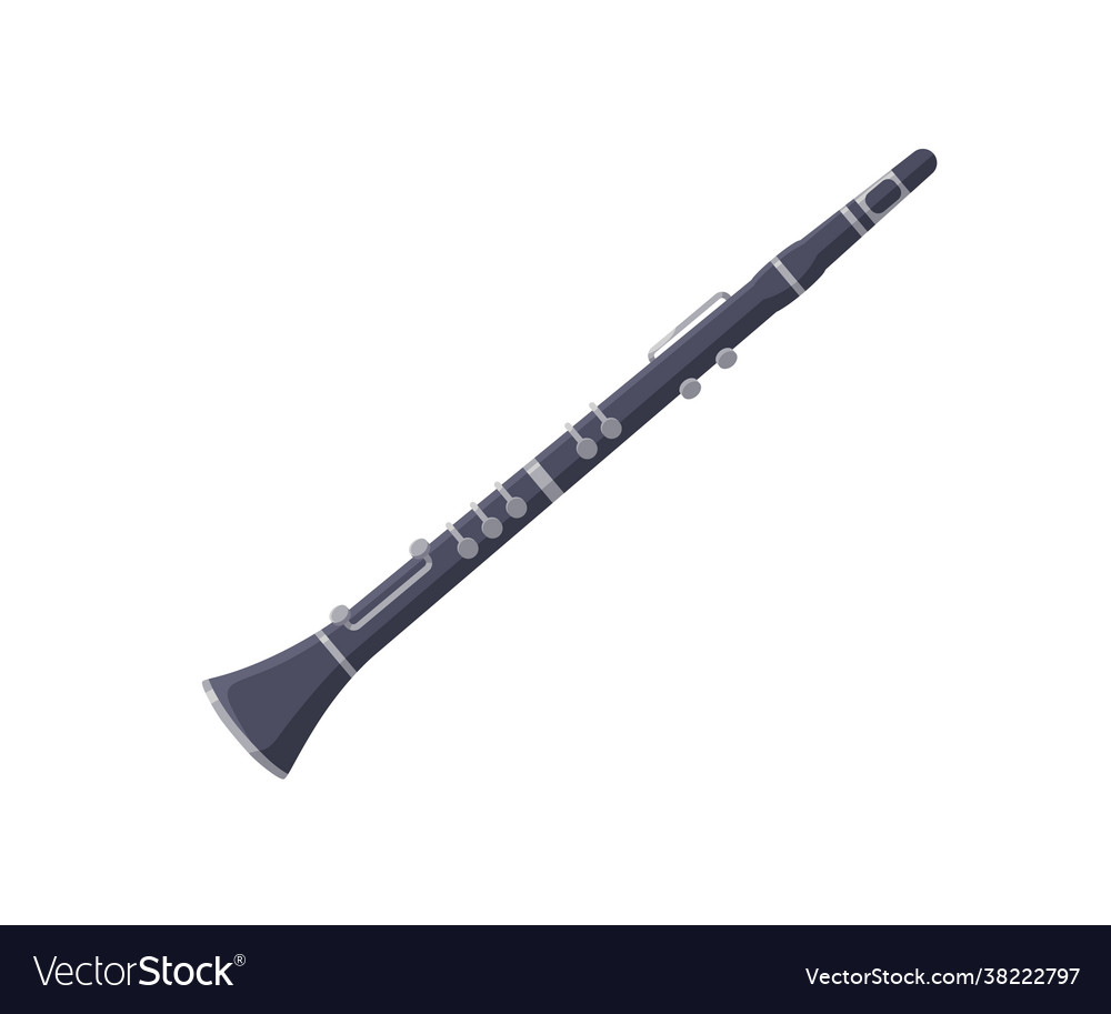 Clarinet classical woodwind music instrument Vector Image
