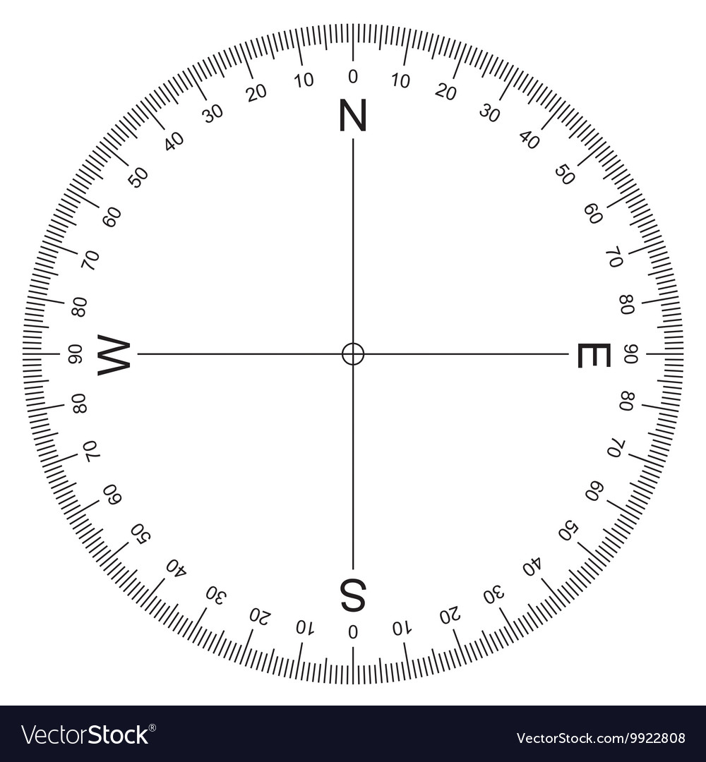 compass protractor royalty free vector image vectorstock