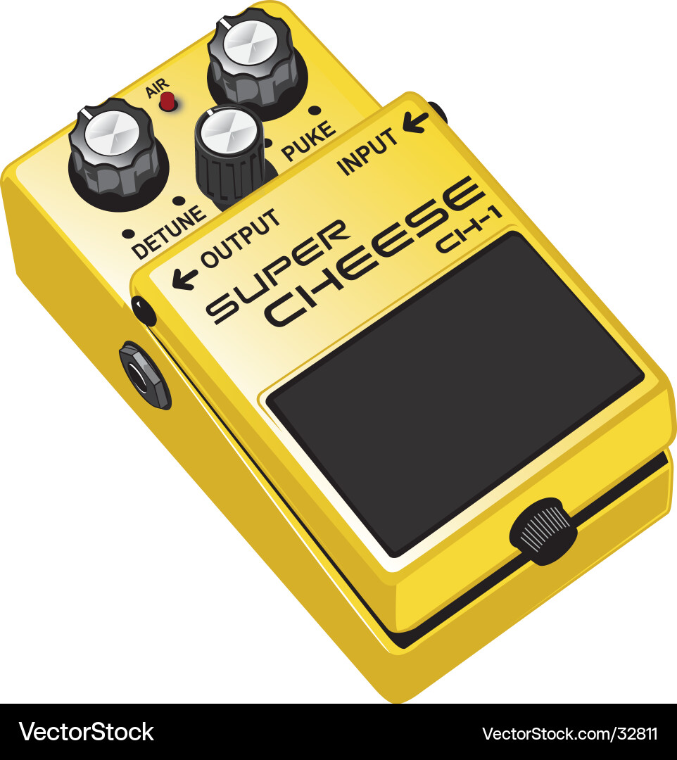 Guitar pedal Royalty Free Vector Image VectorStock