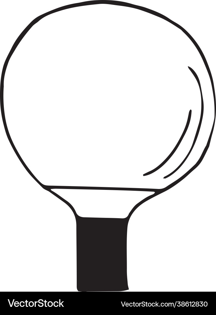 Ping pong racket hand drawn doodle icon Royalty Free Vector