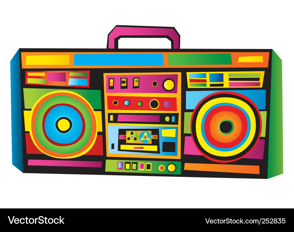 Boom box Royalty Free Vector Image VectorStock