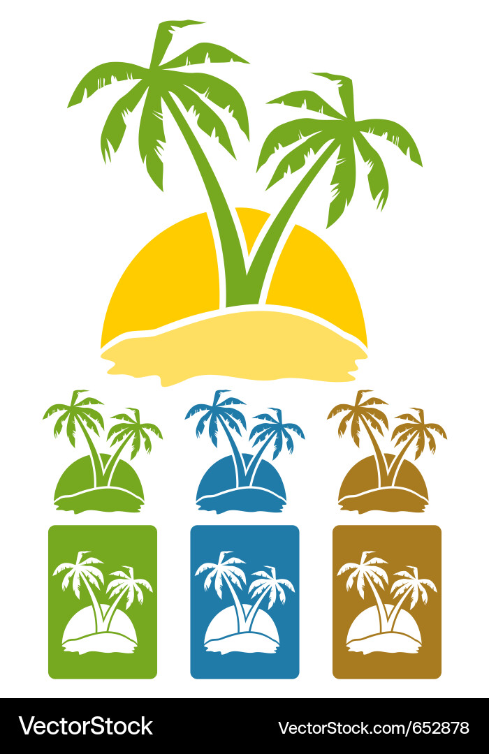 Palm tree logo Royalty Free Vector Image VectorStock