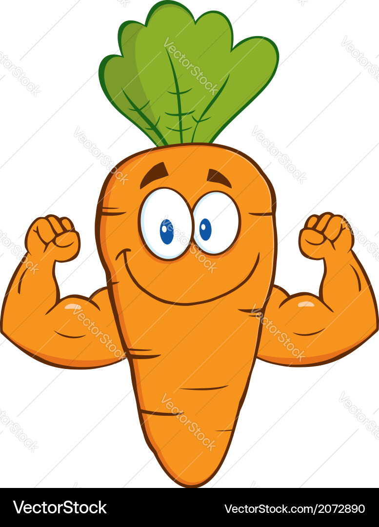 Cartoon carrot Royalty Free Vector Image VectorStock