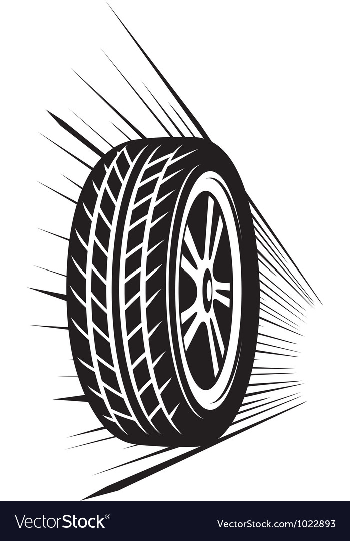 Wheel tyre Royalty Free Vector Image - VectorStock