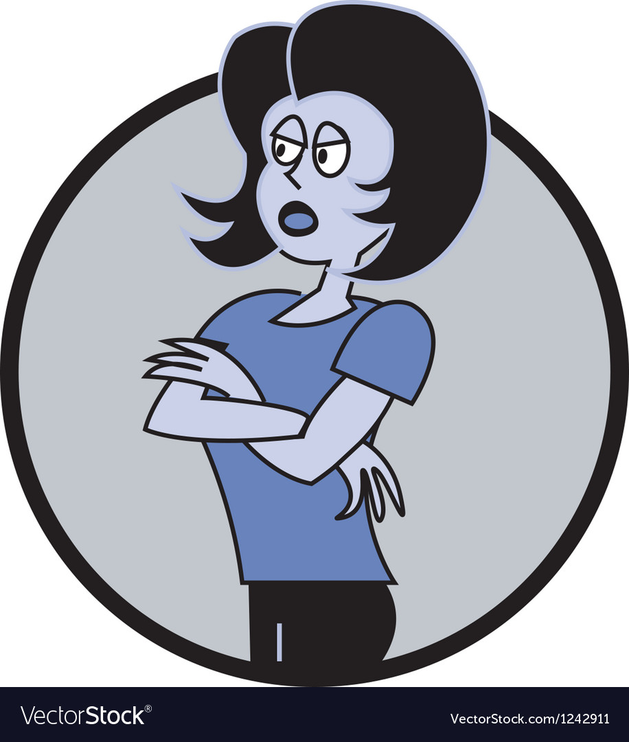 Download Angry Woman Logo Royalty Free Vector Image - VectorStock