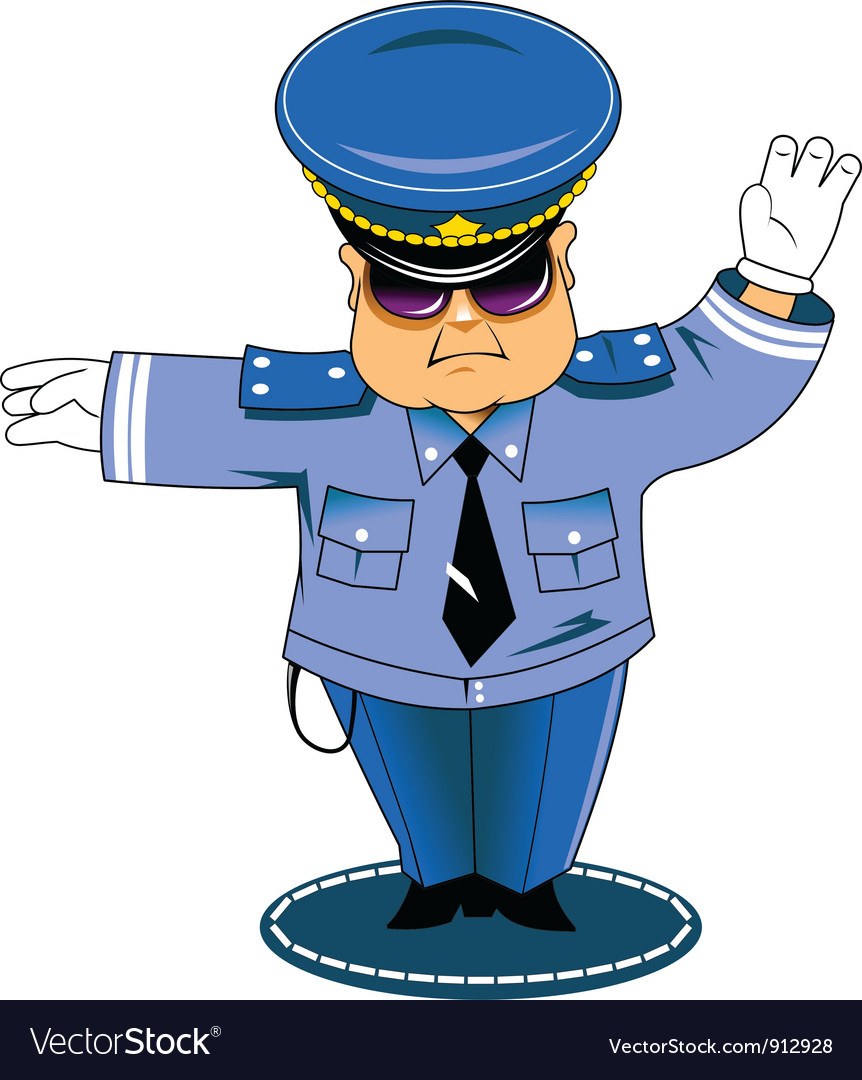 Traffic Cop Royalty Free Vector Image Vectorstock