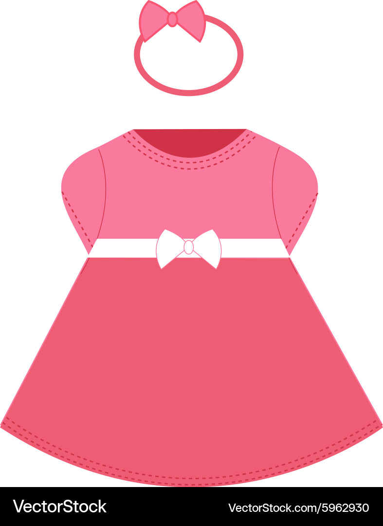 Baby dress Royalty Free Vector Image VectorStock