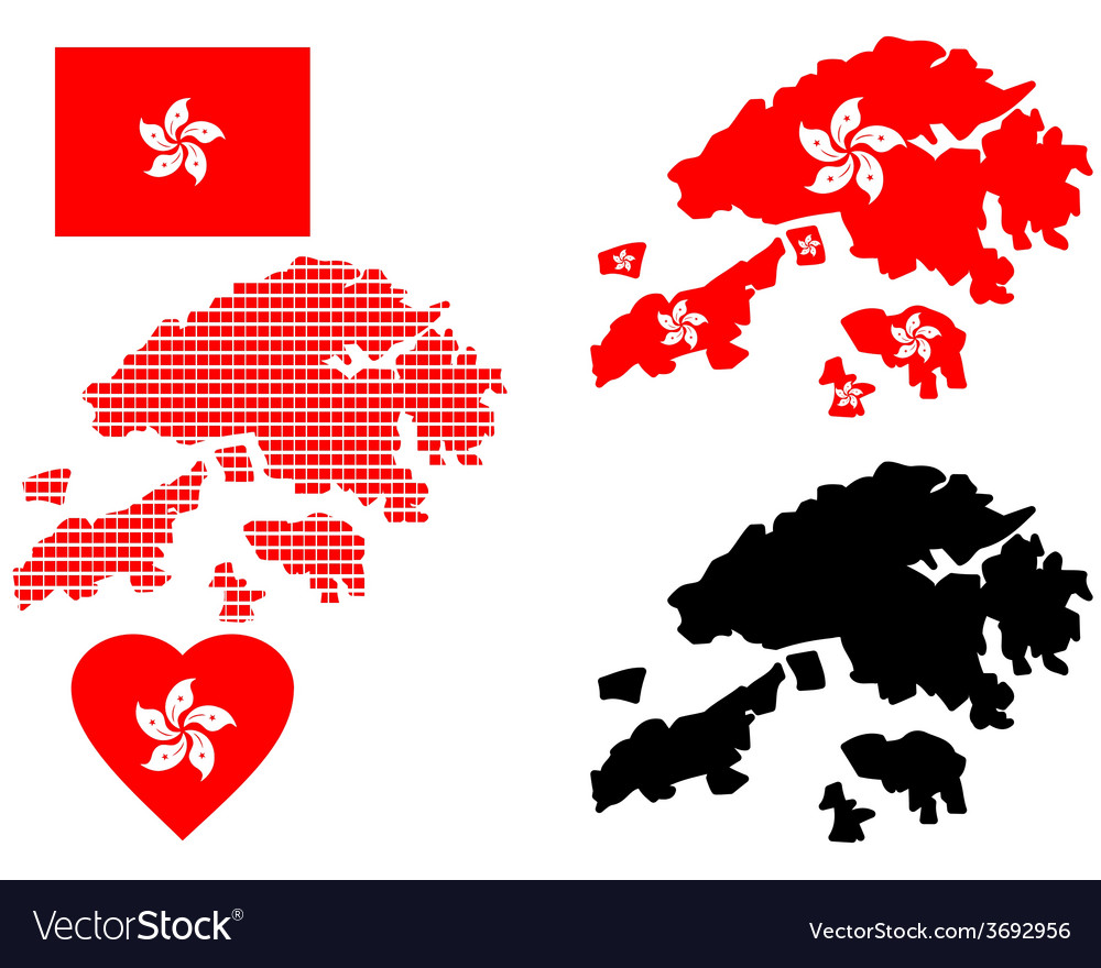 Vector map Hong Kong Shenzhen