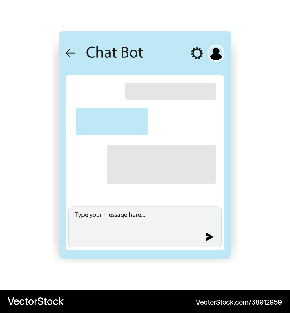 Chatbot app mobile helper dialoge windows flat Vector Image