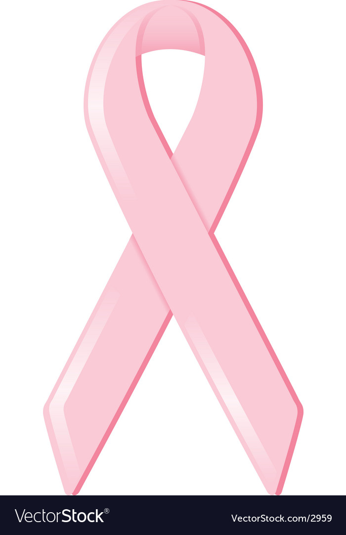 Pink ribbon Royalty Free Vector Image - VectorStock