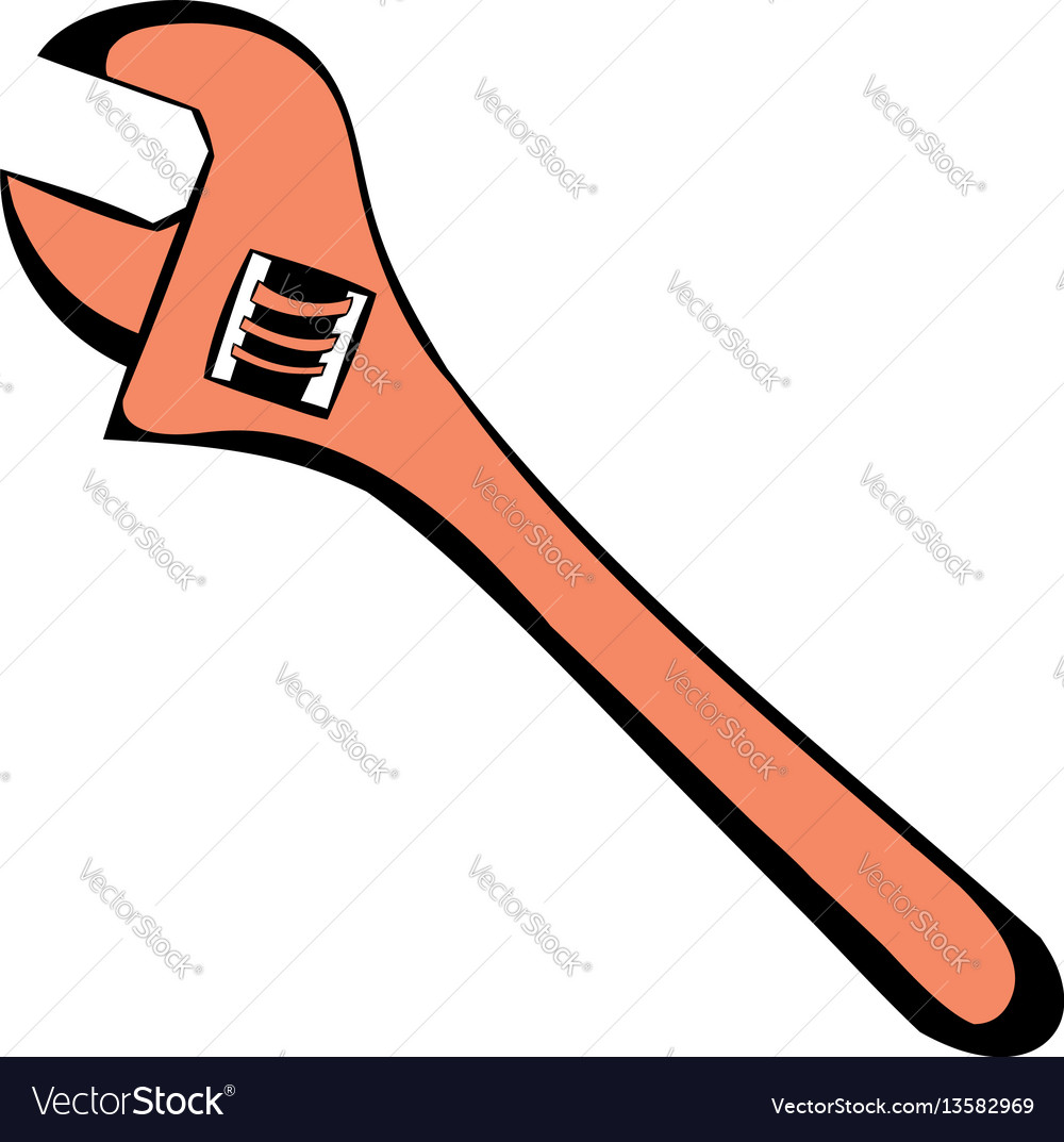 Adjustable wrench icon cartoon Royalty Free Vector Image