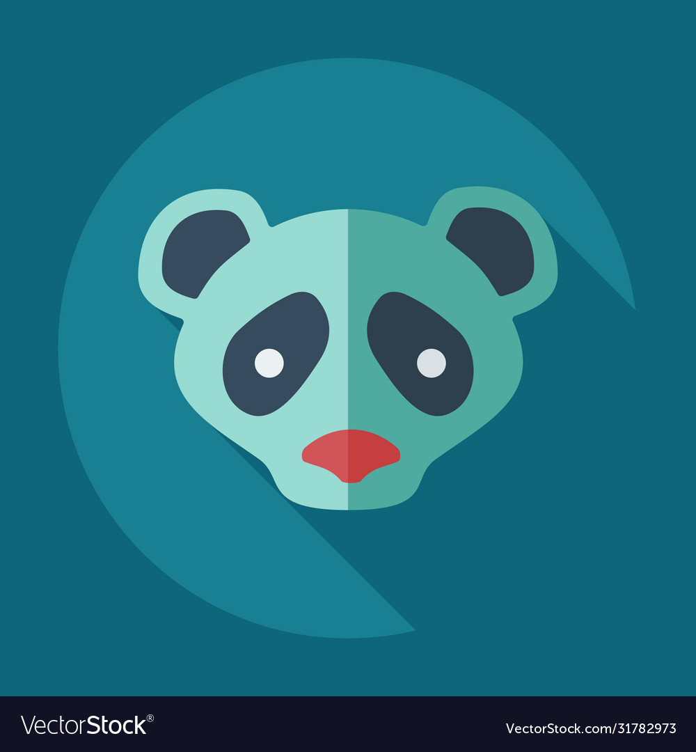 Flat modern design with shadow icons pandas Vector Image