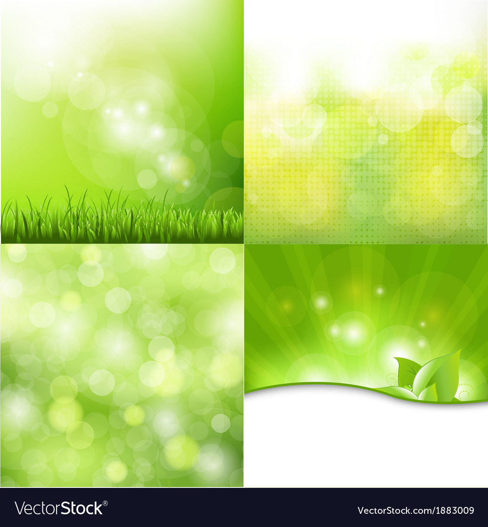 Nature Background Set Royalty Free Vector Image