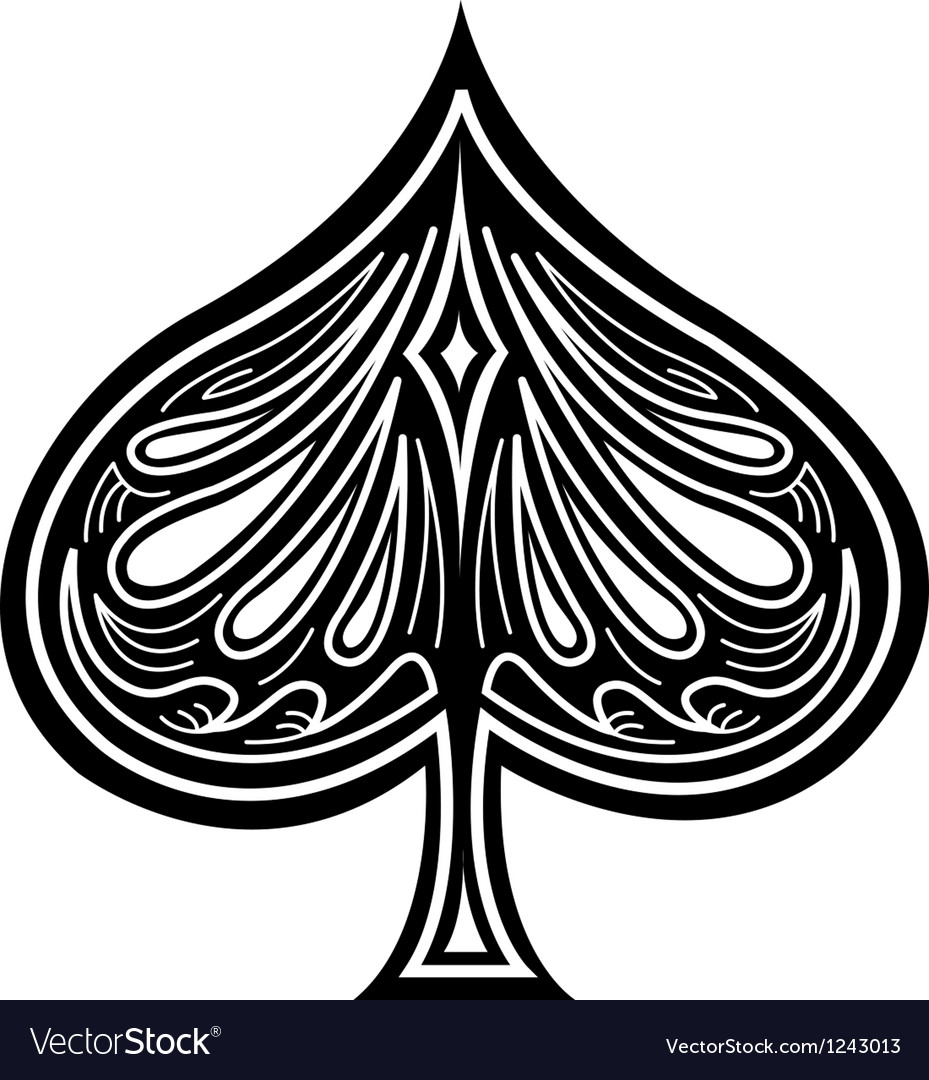 Floral spade Royalty Free Vector Image VectorStock