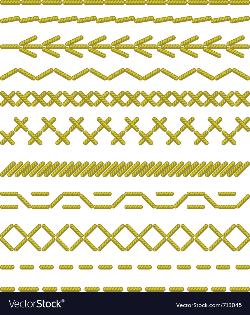 Download Sewing stitches pattern Royalty Free Vector Image