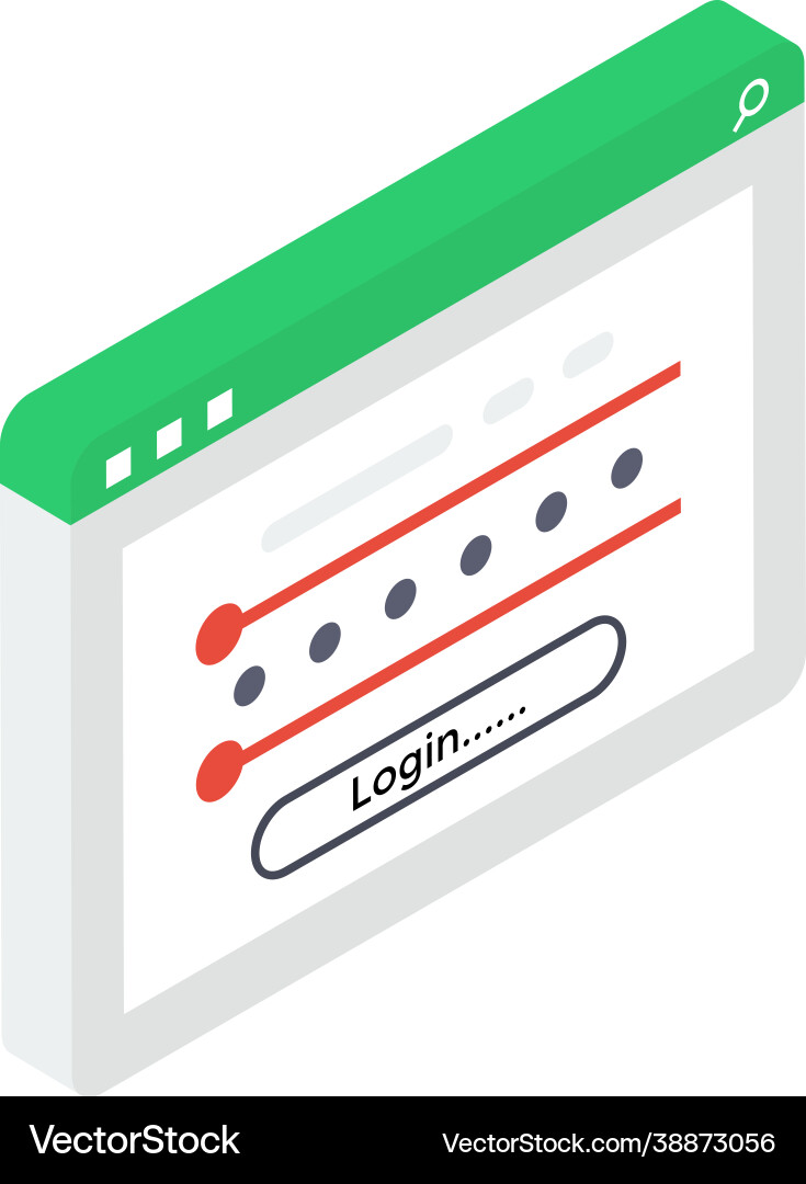 Login website Royalty Free Vector Image - VectorStock