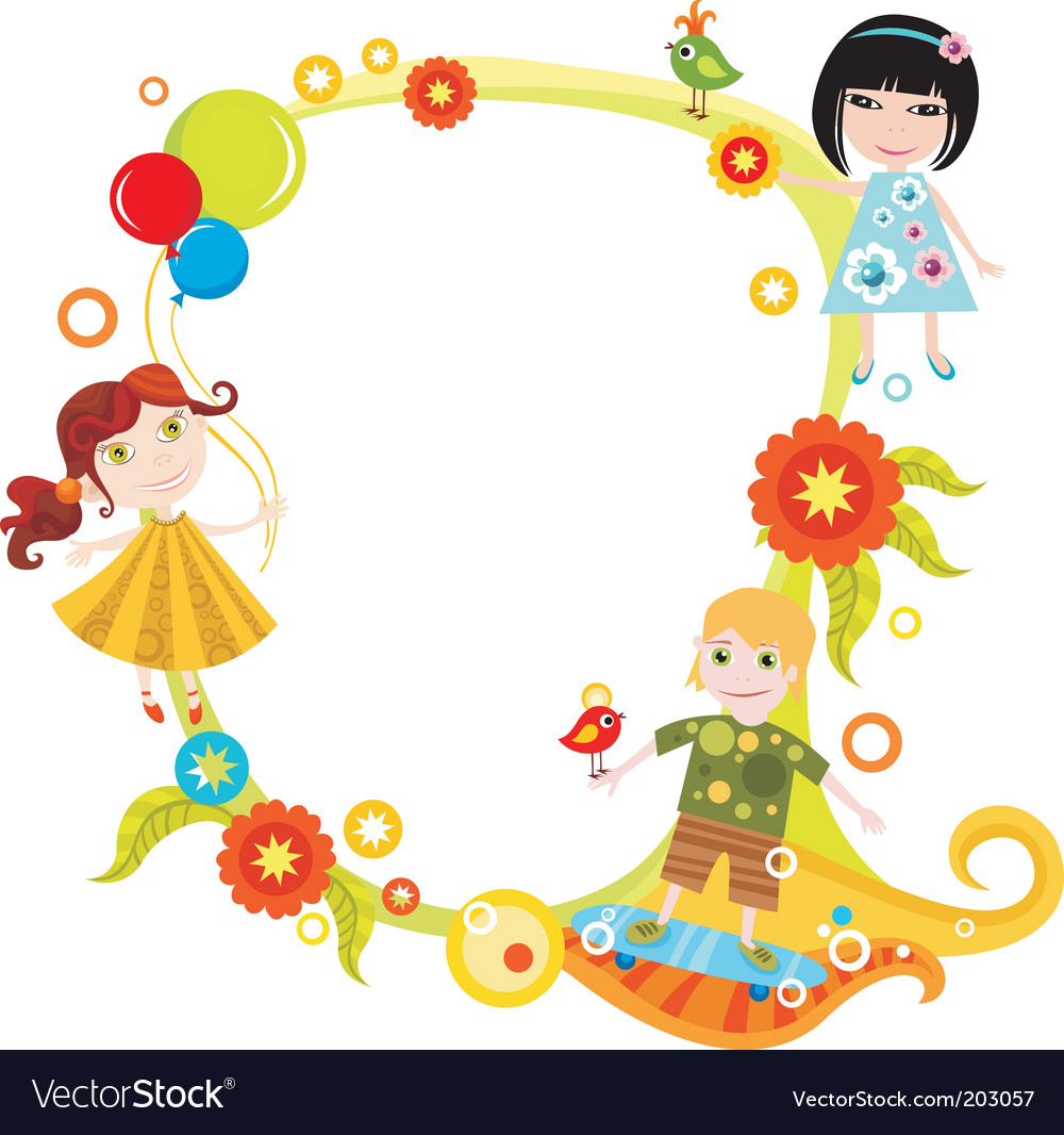children card royalty free vector image vectorstock children card