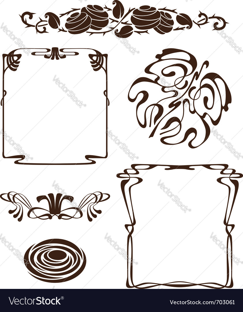 Art Deco Design Elements art nouveau design elements royalty free vector image Art Deco Design Elements art nouveau design elements royalty free vector image