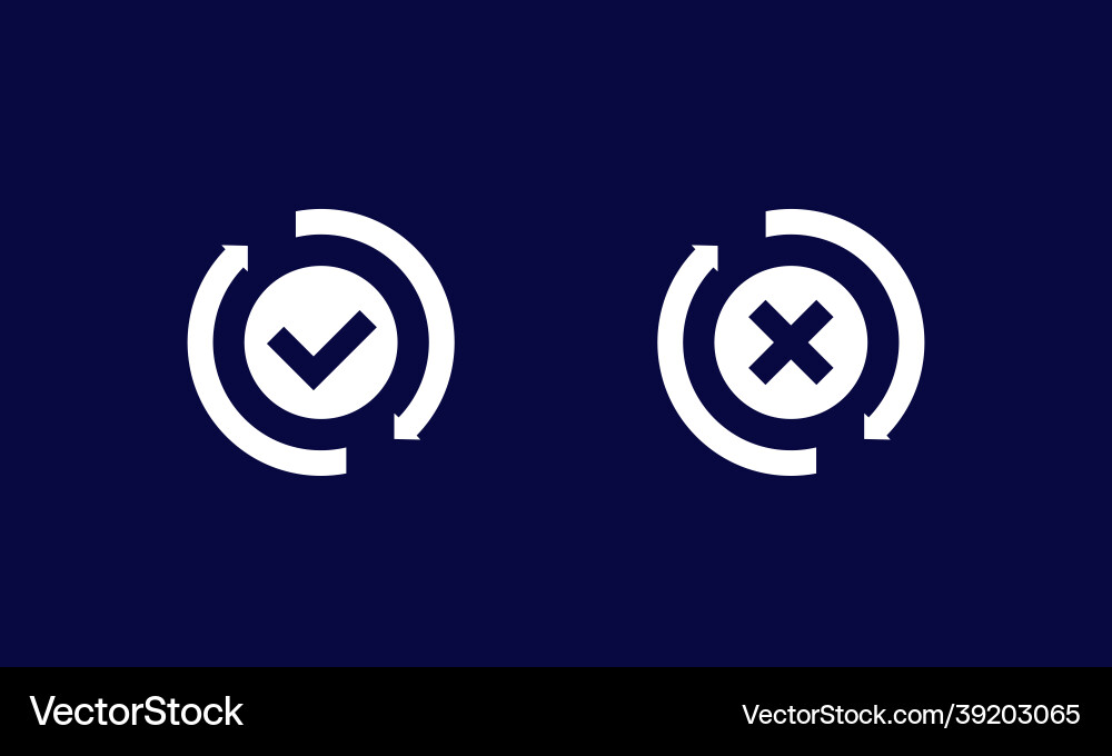 Exchange convertation completed or failed icon Vector Image