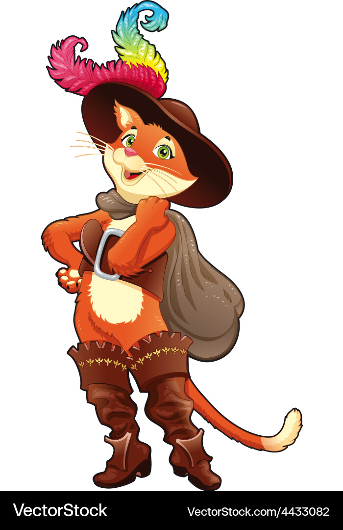 Puss in boots Royalty Free Vector Image VectorStock