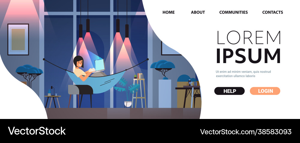 Overworked businesswoman freelancer looking Vector Image