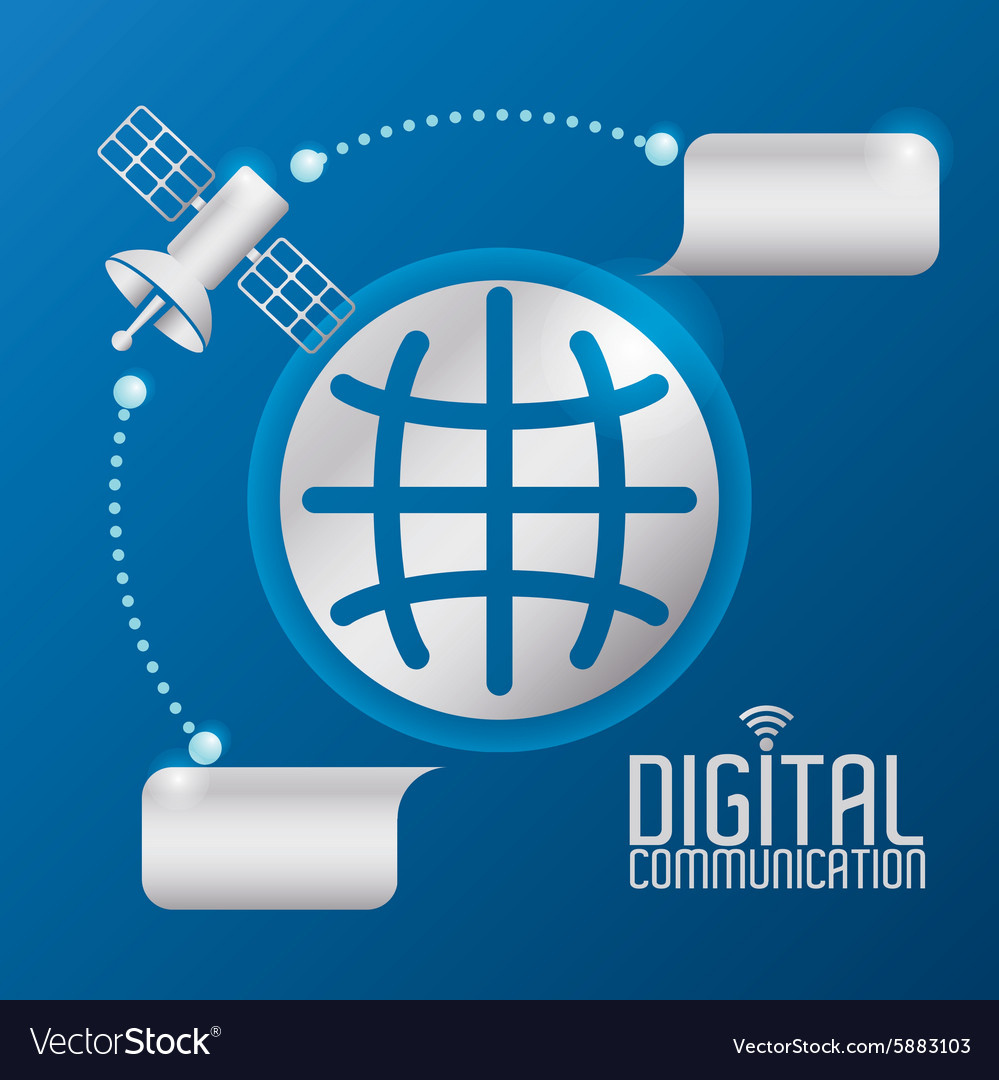 Digital communication design Royalty Free Vector Image