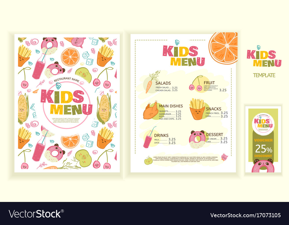 meal menu template