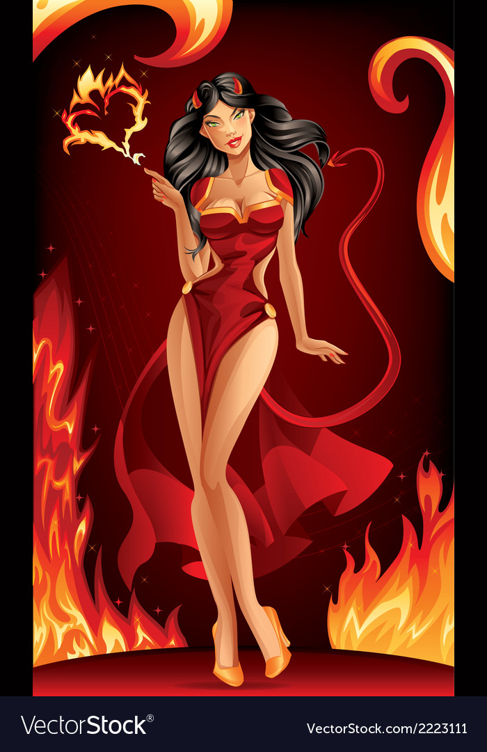 Download Devil woman Royalty Free Vector Image - VectorStock