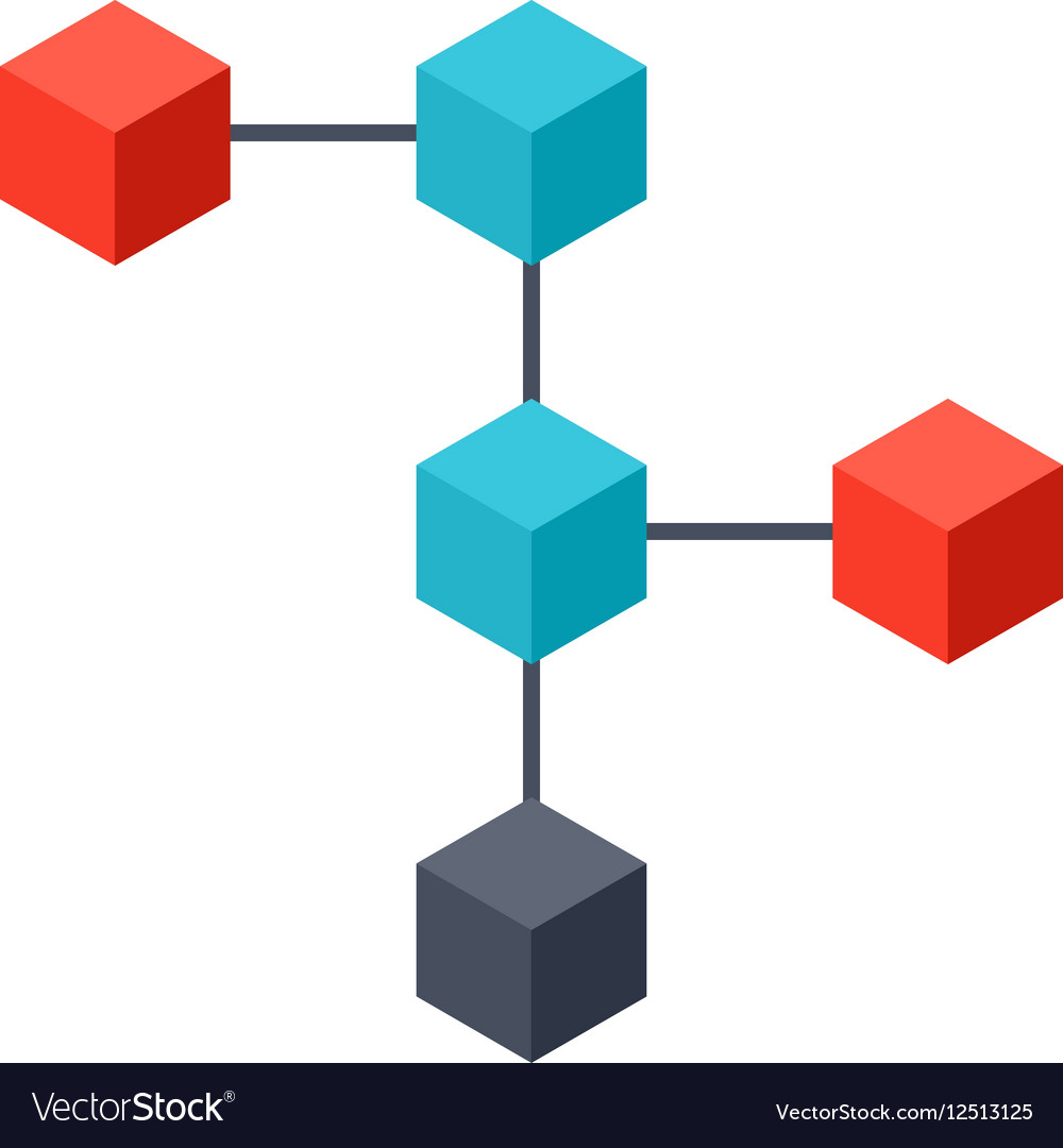 Blockchain icon vector