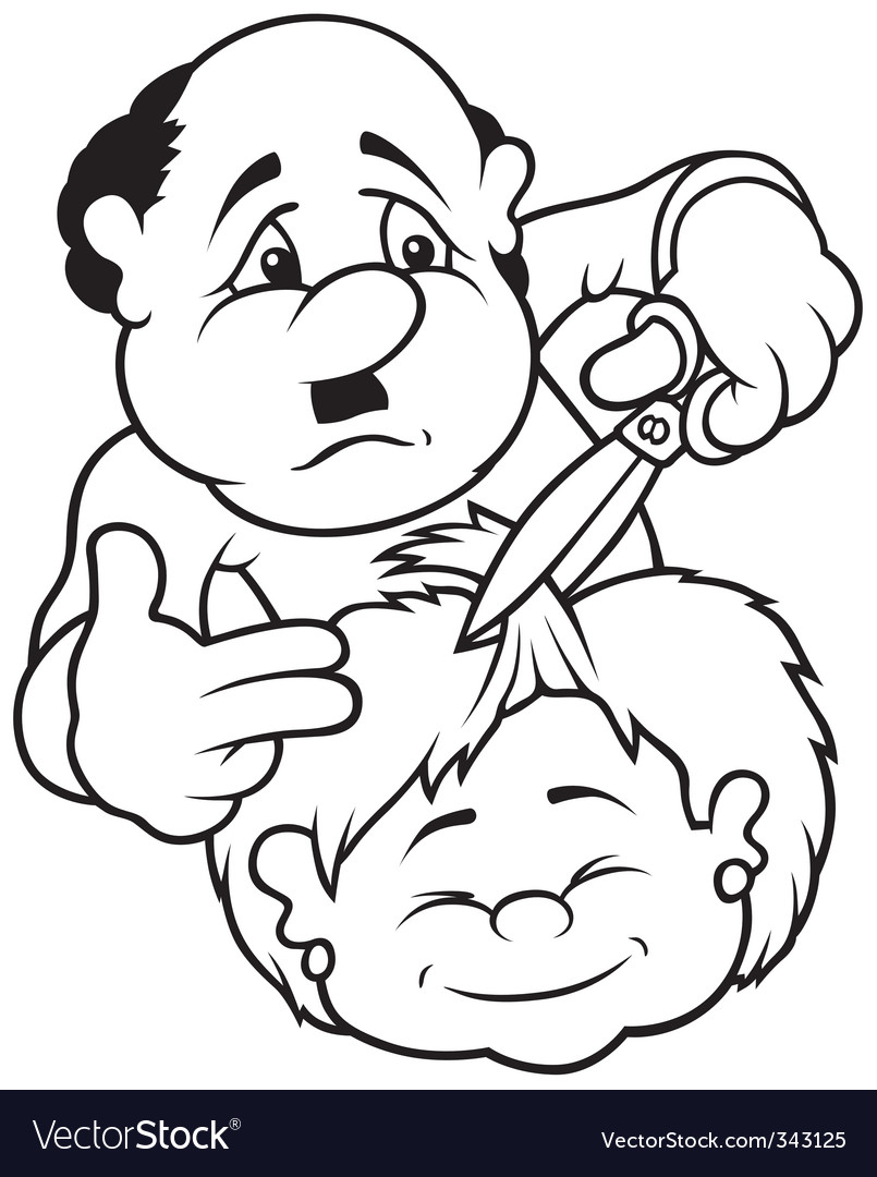 Hairdresser Royalty Free Vector Image Vectorstock Hairdresser Vector Image
