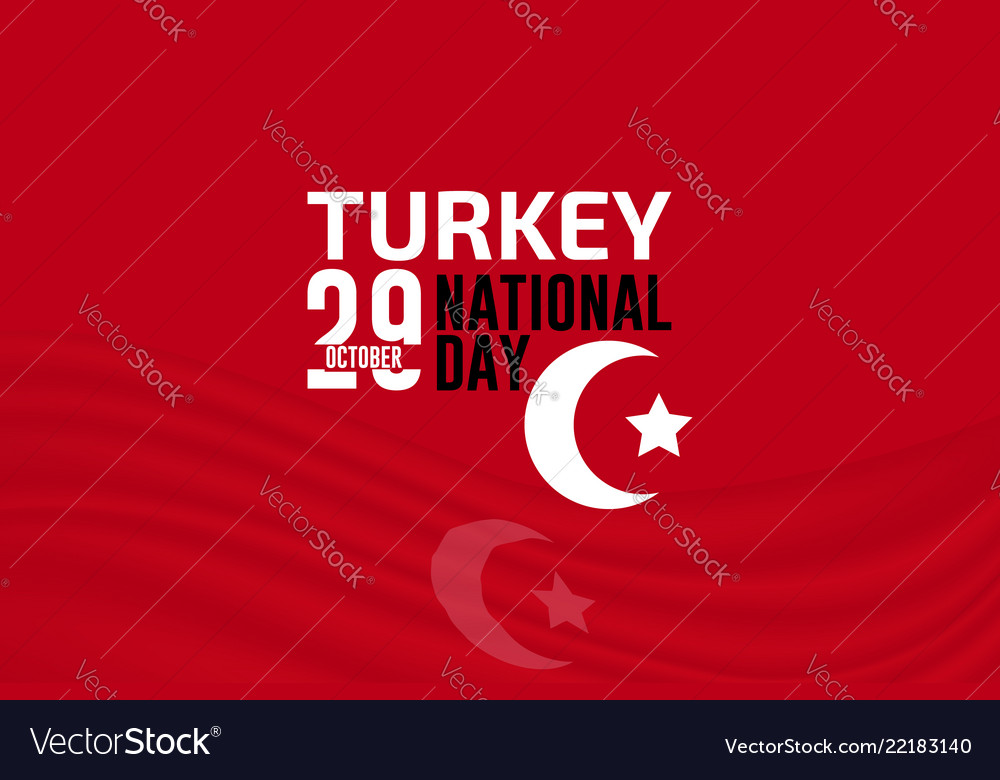 Turkey Independence Day Flag Background Royalty Free Vector