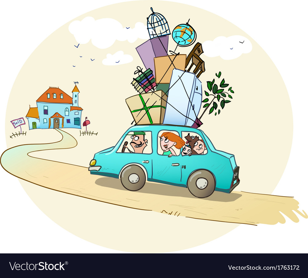 Moving in a new home Royalty Free Vector Image
