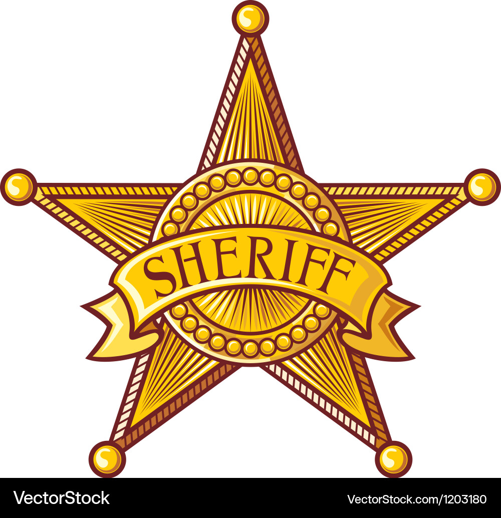 Sheriff badge Royalty Free Vector Image VectorStock
